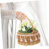 2 Pcs Willow Flowers To Weave Bride Food Basket Wooden view 2