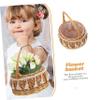 2 Pcs Willow Flowers To Weave Bride Food Basket Wooden view 3
