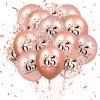 65th Birthday Balloons 18 Pcs Rose Gold Happy 65th Birthday Latex Balloons Confetti Balloons Rose Gold 65th Birthday Party Decorations for Women Men 65th Birthday Anniversary Decor Supplies 12 inch view 1
