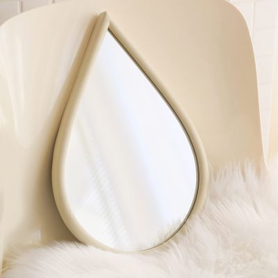 24x36.5cm Metal Frame Teardrop Decorative Mirror, Bathroom Mirror, HD/Explosion-Proof Vanity Mirror, Modern Wall Mirror, Also Can Be Used As Ornaments