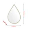 24x36.5cm Metal Frame Teardrop Decorative Mirror, Bathroom Mirror, HD/Explosion-Proof Vanity Mirror, Modern Wall Mirror, Also Can Be Used As Ornaments view 4