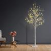 2 Pack 8FT Lighted Birch Tree 132 LED Artificial Tree for Decoration Inside and Outside, Home Patio Wedding Festival Christmas Decor, Warm White view 2