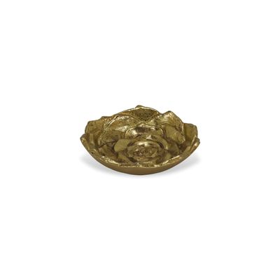 HomeRoots 5" Gold Novelty Metal Handmade Tray