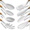 Country Kitchen Nonstick Cookware and Silicone Wooden Cooking Utensil Bundle -Cooking Utensils for Nonstick Cast Aluminum Pots and Pans view 3