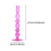 LKXHarleya Glass Candlesticks Holder Taper Candle Holder for Dining Table Centerpiece Wedding Party Home Decor, Light Purple view 2