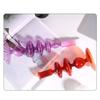 LKXHarleya Glass Candlesticks Holder Taper Candle Holder for Dining Table Centerpiece Wedding Party Home Decor, Light Purple view 3