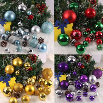 120PCS Open Box Random Colors and Sizes Christmas Balls Ornaments for Xmas Tree Shatterproof Christmas Decorations Hanging Balls