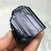 HXSCOO 300g Rough Natural Black Tourmaline Tumbled Raw Gemstone Specimen Irregular Crystal Healing Collection Magnetism Stone (Size : 300-400g) view 4