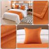 KOMAGOME Solid Bed Scarf Bed Runner Bedding Scarf Protection for Hotel Guesthouse Resorts Bedroom (Orange,260X48cm for 2.0m Bed) view 2
