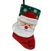 ARC-POWER 16" Santa Christmas Stocking Character 3D Plush Linen Hanging Xmas Decorations view 1