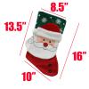 ARC-POWER 16" Santa Christmas Stocking Character 3D Plush Linen Hanging Xmas Decorations view 2