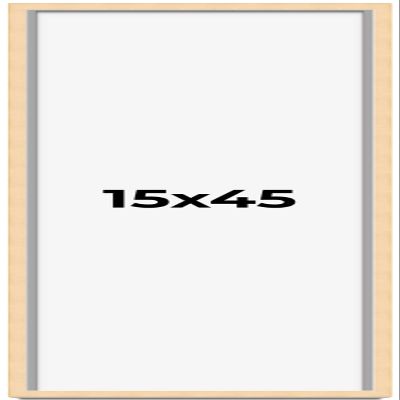CustomPictureFrames.com 15x45 Frame Natural Wood Picture Frame | 0.75 Inch Moulding Width | Solid Wood | Complete with UV Acrylic Plexiglass, Foam Board Backing & Hanging Hardware