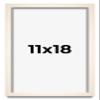 11x18 Frame White Wheat Solid Wood Picture Frame | Moulding Width 0.75 Inches | Interior Depth 0.5 Inches | Light Wood Traditional Photo Frame Complete with UV Acrylic, Foam Backing & Hanging Hardware view 1