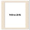 10x25 Frame Barnwood White Solid Wood Picture Frame Width 1.5 Inches | Interior Depth 0.5 Inches | Whitewashed Distressed Frame with UV Acrylic, Foam Board Backing & Hanging Hardware view 1