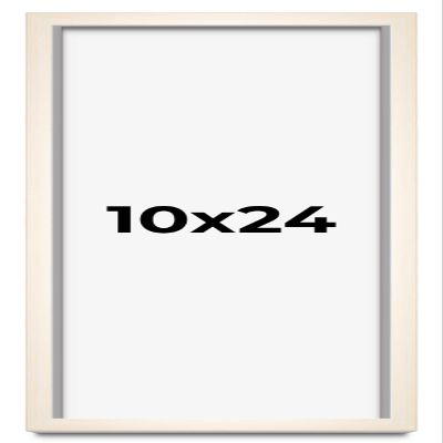 10x24 Frame White Wheat Solid Wood Picture Frame | Moulding Width 0.75 Inches | Interior Depth 0.5 Inches | Light Wood Traditional Photo Frame Complete with UV Acrylic, Foam Backing & Hanging Hardware