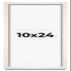 10x24 Frame White Wheat Solid Wood Picture Frame | Moulding Width 0.75 Inches | Interior Depth 0.5 Inches | Light Wood Traditional Photo Frame Complete with UV Acrylic, Foam Backing & Hanging Hardware view 1