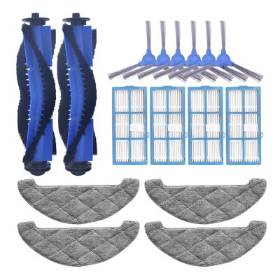 BOANUT HUIHUIY Replacement Fit for Proscenic 850T Robotic Vacuum Cleaner Parts Side Brush Mop Cloth Hepa Filter Rags Main Brush Roll (Color : Set 4)