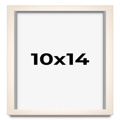 10x14 Frame White Wheat Solid Wood Picture Frame | Moulding Width 0.75 Inches | Interior Depth 0.5 Inches | Light Wood Traditional Photo Frame Complete with UV Acrylic, Foam Backing & Hanging Hardware