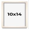 10x14 Frame White Wheat Solid Wood Picture Frame | Moulding Width 0.75 Inches | Interior Depth 0.5 Inches | Light Wood Traditional Photo Frame Complete with UV Acrylic, Foam Backing & Hanging Hardware view 1