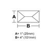 1"X4" REC. Clear Peaked Glass Bevel 10 Pack view 2