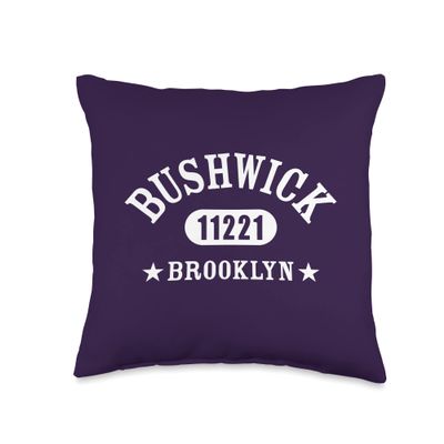 BUSHWICK Brooklyn NY 11221 Athletic Design Throw Pillow