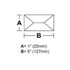 1" X 5" REC.Clear Peaked Glass Bevel 10 PK. view 2