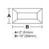 2"x10" Clear Rectangle Glass Bevel 10 Pack view 2