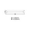 1" X 9" REC.Clear Peaked Glass Bevel 10 PK. view 2