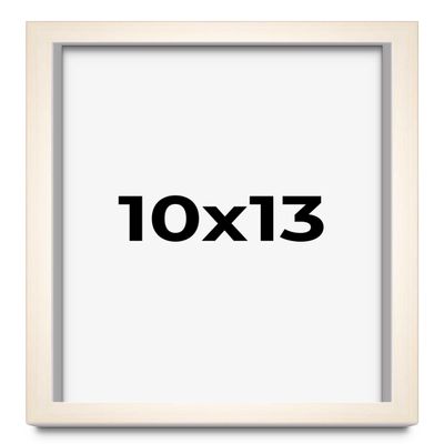 10x13 Frame White Wheat Solid Wood Picture Frame | Moulding Width 0.75 Inches | Interior Depth 0.5 Inches | Light Wood Traditional Photo Frame Complete with UV Acrylic, Foam Backing & Hanging Hardware
