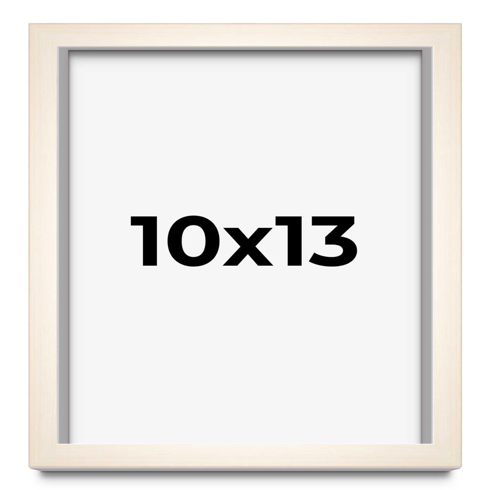 10x13 Frame White Wheat Solid Wood Picture Frame | Moulding Width 0.75 Inches | Interior Depth 0.5 Inches | Light Wood Traditional Photo Frame Complete with UV Acrylic, Foam Backing & Hanging Hardware