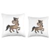 Cute cartoon horse Throw Pillow view 3