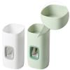 Hoement Toothpaste Squeeze Dispenser for Boys and Girls 2-Piece Pp Wall-Mounted Toothpaste Holder Non-Punching Easy to Use view 2