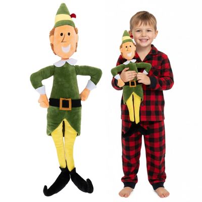 Elf Buddy The Elf Movie Holiday Bedding Super Soft Plush Cuddle Pillow Buddy, One Size, (Officially Elf The Movie Product) By Franco
