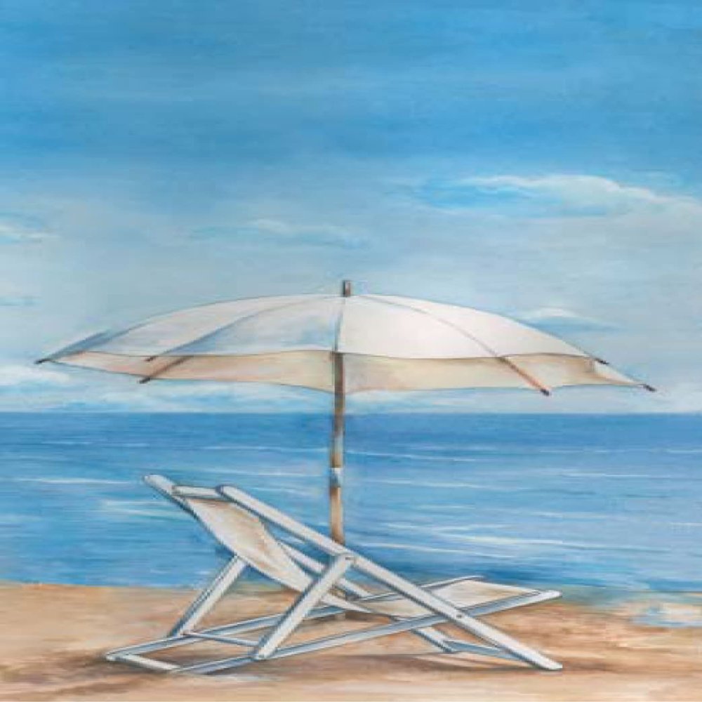 Beach Themed Guest Towels 32 CT | Decorative Paper Napkins for Buffet Kitchen or Bathroom Fingertip Hand Towels | Blue Horizon Design