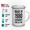 43rd Birthday Camper Mug 12oz - Made In 1980 - Turning 43 Year Old Gifts Vintage Dude Grandma Grandpa Party Supplies view 3