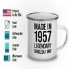 66th Birthday Camper Mug 12oz - Made In 1957 - Turning 66 Year Old Gifts Vintage Dude Grandma Grandpa Party Supplies view 3