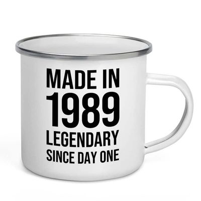 34th Birthday Camper Mug 12oz - Made In 1989 - Turning 34 Year Old Gifts Vintage Dude Grandma Grandpa Party Supplies