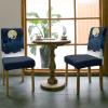 6 Pcs Dining Chair Covers Stretch Spandex Slipcovers Christmas Reindeer Sleigh Santa Snowflake Removable Washable Dining Room Seat Cover Cushion Protector for Hotel Winter Full Moon Snow Scene view 3
