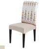6 Pcs Dining Chair Covers Stretch Spandex Slipcovers Mid Century Boho Ethnic Totem Geometric Removable Washable Dining Room Seat Cover Cushion Protector for Hotel Banquet Retro Ethnic Aztec Symbol view 1