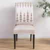 6 Pcs Dining Chair Covers Stretch Spandex Slipcovers Mid Century Boho Ethnic Totem Geometric Removable Washable Dining Room Seat Cover Cushion Protector for Hotel Banquet Retro Ethnic Aztec Symbol view 4