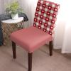 8 Pcs Dining Chair Covers Stretch Spandex Slipcovers Valentine's Day Red Sweetheart Gingham Check Removable Washable Dining Room Seat Cover Cushion Protector for Hotel Banquet Romantic Love Heart view 2