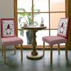 6 Pcs Dining Chair Covers Stretch Spandex Slipcovers Valentine's Day Gnome Red Love Heart Grid Retro Farm Wood Board Removable Washable Dining Room Seat Cover Cushion Protector for Hotel Sweetheart view 3