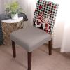 8 Pcs Dining Chair Covers Stretch Spandex Slipcovers Gnome Red Sweetheart Rose Floral Black Plaid Valentine Removable Washable Dining Room Seat Cover Cushion Protector for Hotel Banquet Love Heart view 2