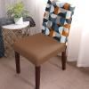 8 Pcs Dining Chair Covers Stretch Spandex Slipcovers Mid Century Abstract Half Circle Plaid Removable Washable Dining Room Seat Cover Cushion Protector for Hotel Watercolor Semicircle view 2