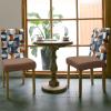 8 Pcs Dining Chair Covers Stretch Spandex Slipcovers Mid Century Abstract Half Circle Plaid Removable Washable Dining Room Seat Cover Cushion Protector for Hotel Watercolor Semicircle view 3