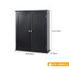 AKVOMBI Blcak Bathroom Cabinet Wall Mounted, Bathroom Wall Cabinet Over Toilet, Hanging Cabinet for Bathroom, Bathroom Medicine Cabinet with 2 Doors and Adjustable Shelves, Wood view 3