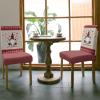 6 Pcs Dining Chair Covers Stretch Spandex Slipcovers Gnome Red Sweetheart Gingham Vintage Linen Valentine's Day Removable Washable Dining Room Seat Cover Cushion Protector for Hotel Romantic Heart view 3