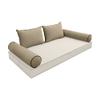 Cover ONLY Model V4 Twin Velvet Contrast Indoor Daybed Cushion Bolster - AD304 view 1