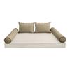 Cover ONLY Model V4 Twin Velvet Contrast Indoor Daybed Cushion Bolster - AD304 view 2