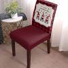 8 Pcs Dining Chair Covers Stretch Spandex Slipcovers Gnome Holding Love Valentine's Day Removable Washable Dining Room Seat Cover Cushion Protector for Hotel Banquet Cute Dwarf Black Buffalo Check view 2